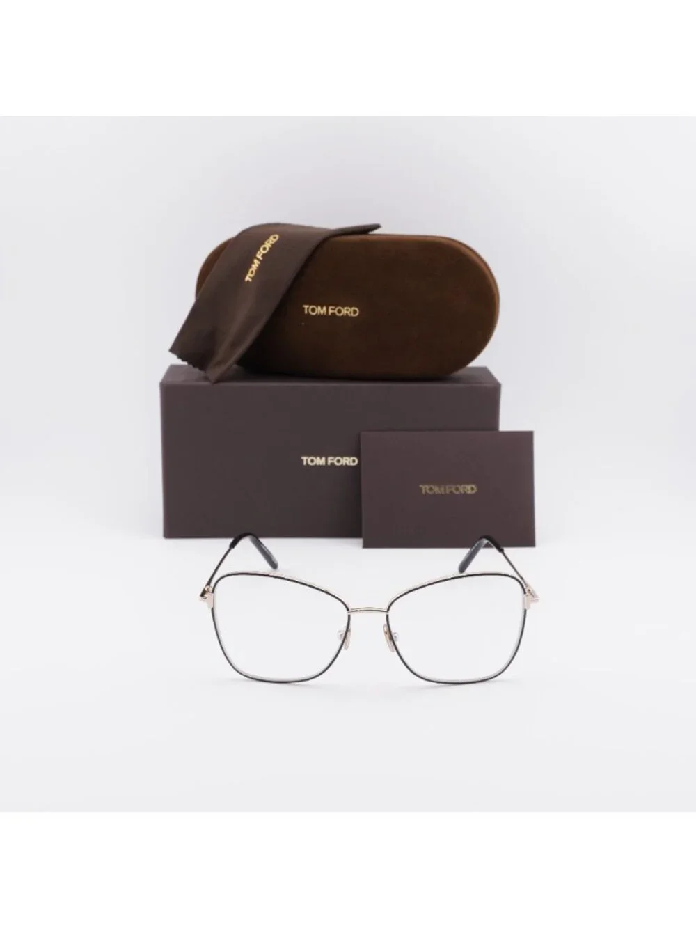 Tom Ford FT5906-B 001 Butterfly Eyeglasses 55mm - Black / Blue Light Block